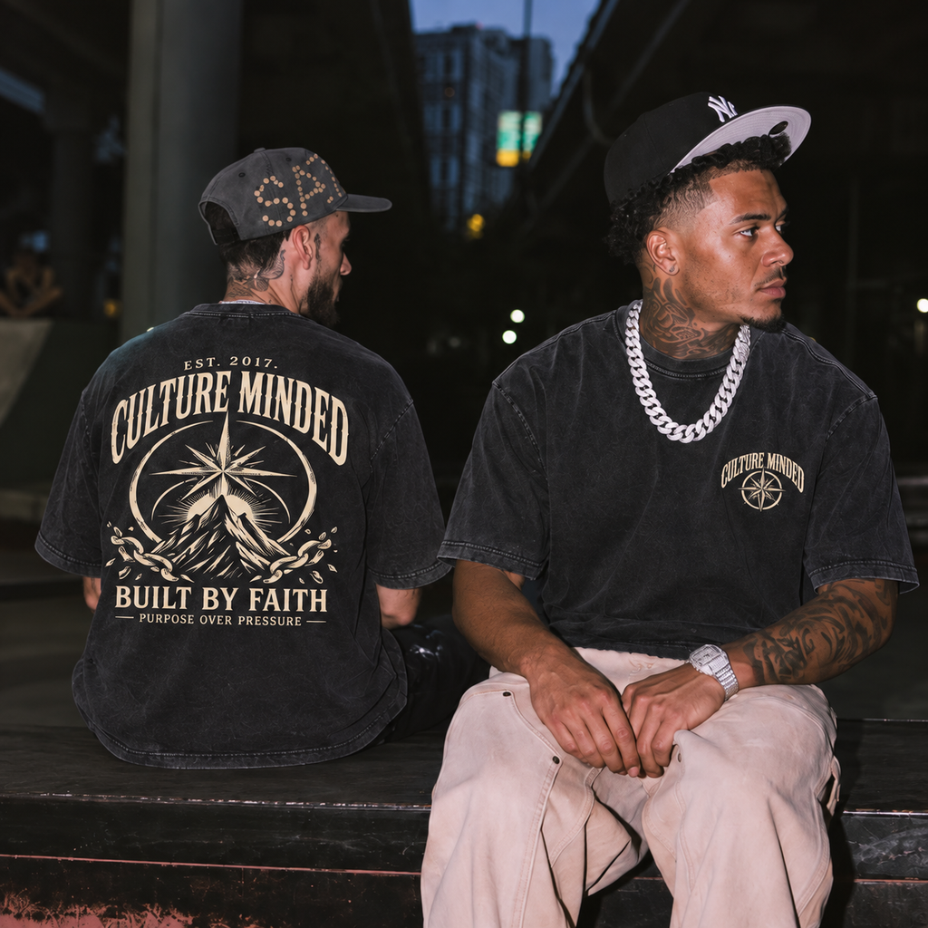 Culture Minded "Built by Faith" Oversized Tee