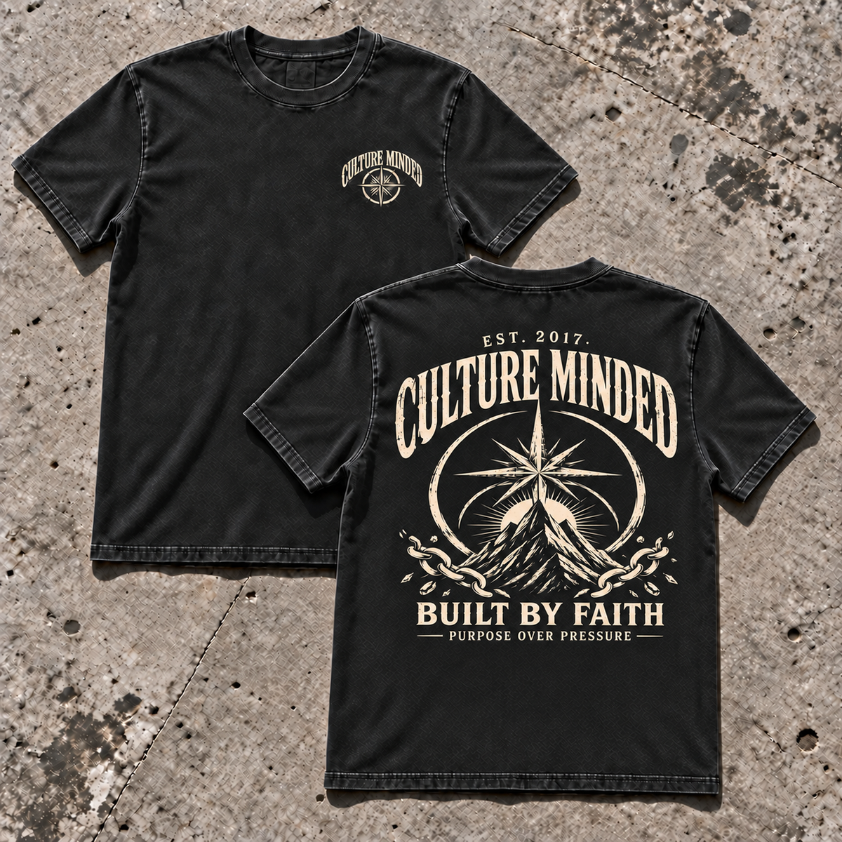 Culture Minded "Built by Faith" Oversized Tee