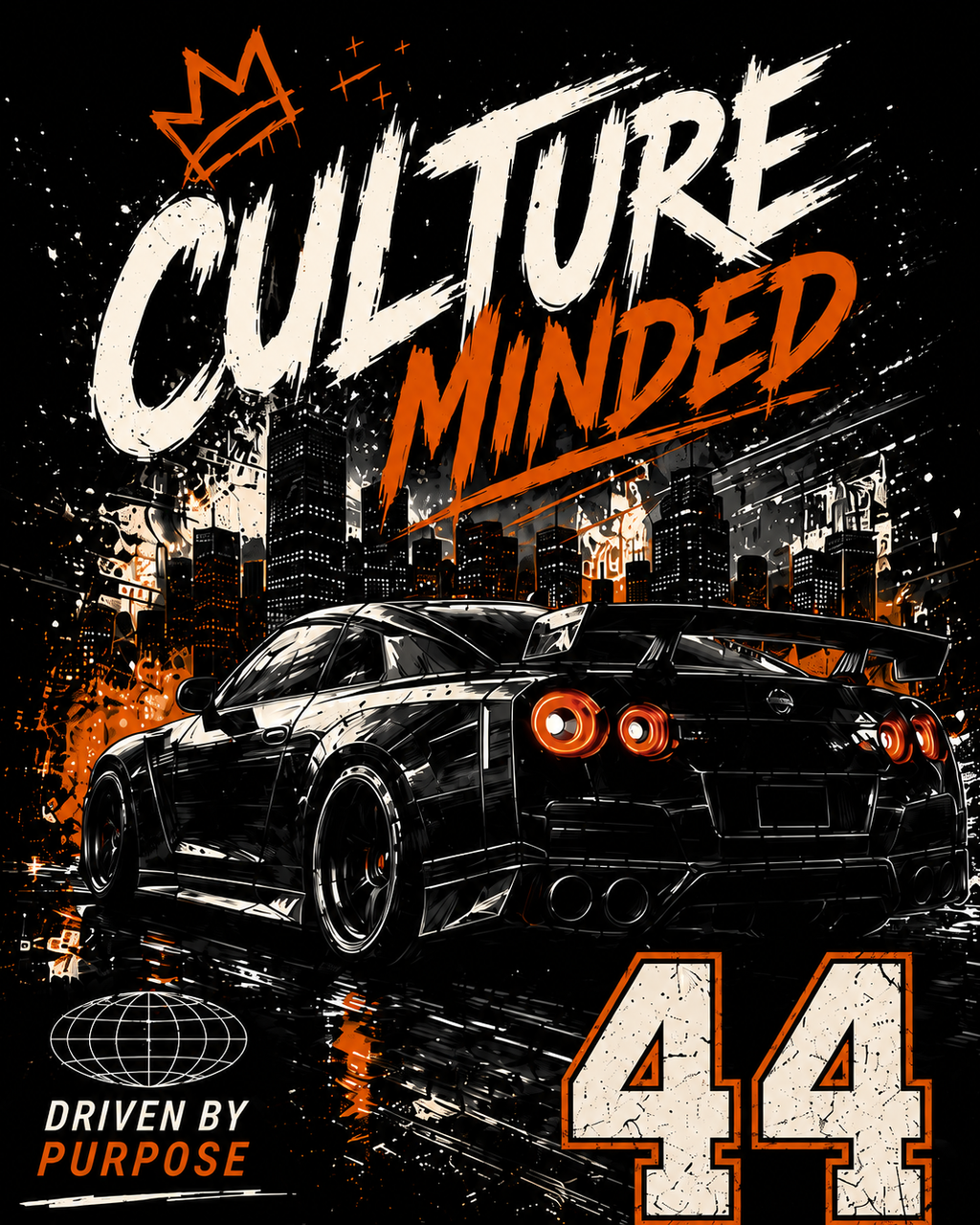 Culture Minded “Driven by Purpose” Racing Oversized Tee