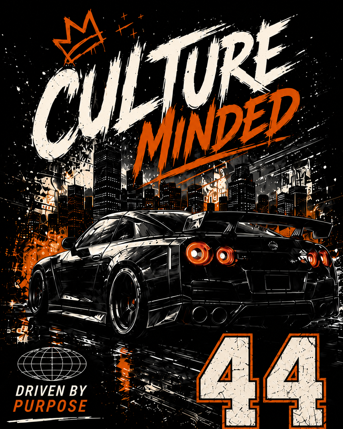 Culture Minded “Driven by Purpose” Racing Oversized Tee