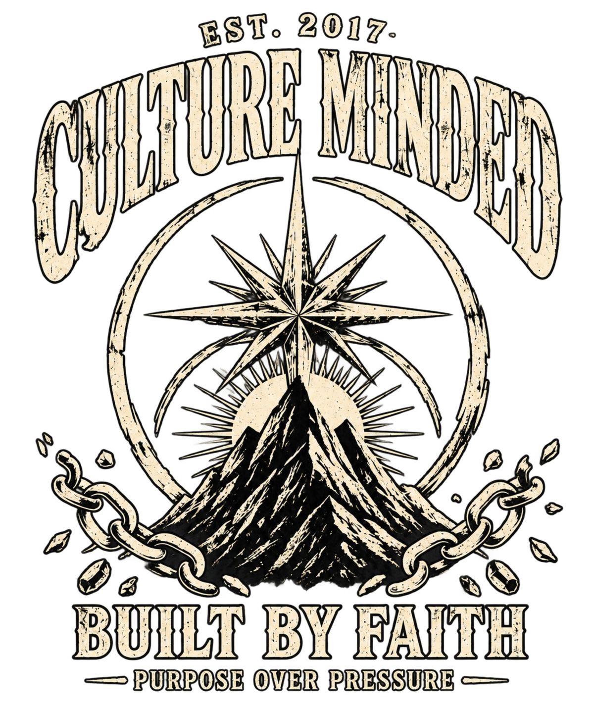Culture Minded "Built by Faith" Oversized Tee